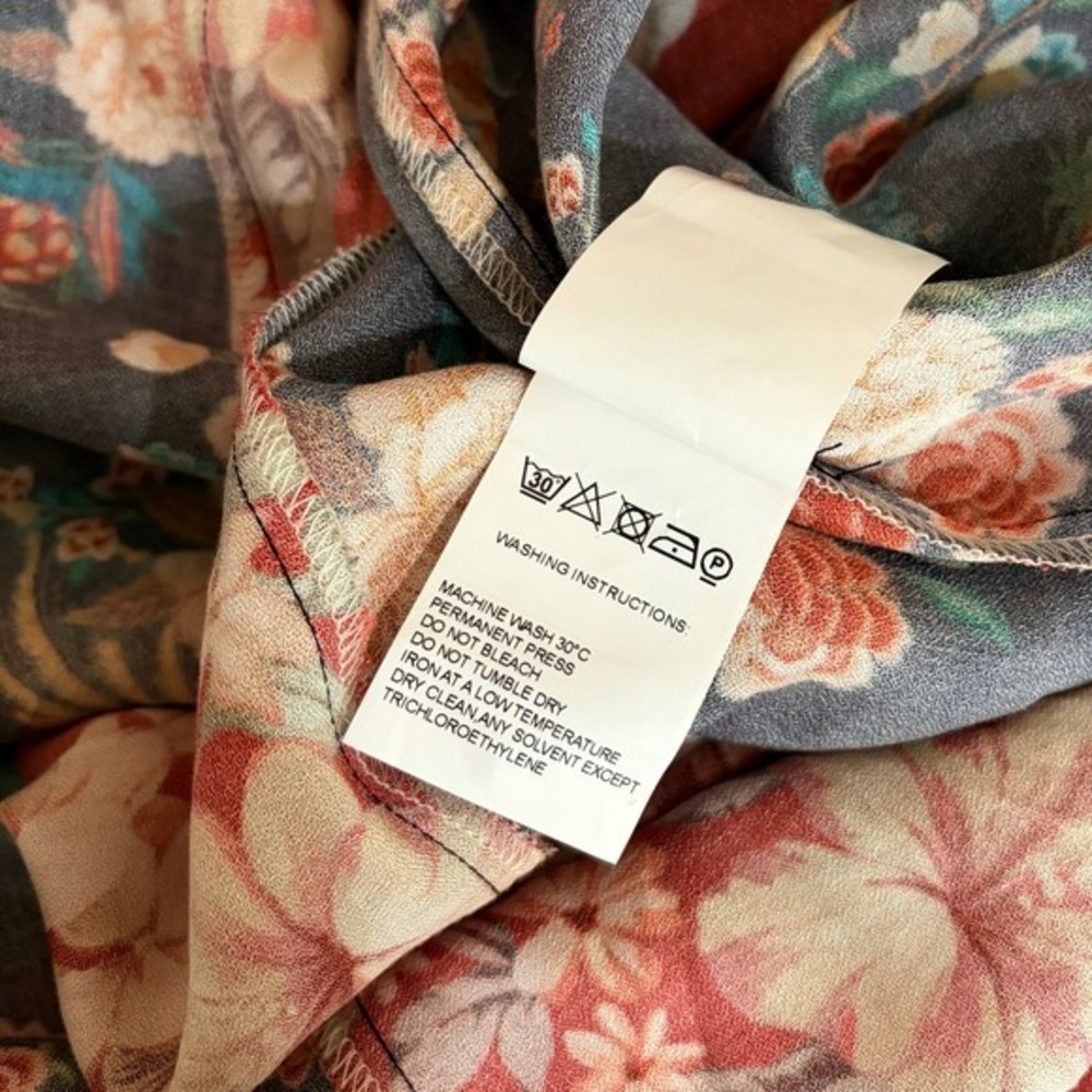 Anthropologie‎ FARM RIO Gracia Wrap Maxi Dress Floral Birds Bohemian X-Small - Picture 14 of 15